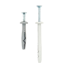 Nail plug for fastening, nylon body with steel nail, cylindrical head