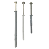 Frame fixing plug with DIN 571 screw, hex head with Torx, nylon body for fastening