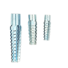 Metal anchor for aerated concrete, self-locking with internal thread, zinc-plated