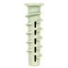Nylon anchor for aerated concrete, spiral type for light to medium loads