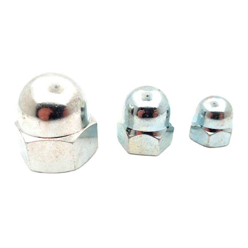 Kausuzgrieznis DIN 1587, cinkots tērauds ar noslēgtu galu vītnes aizsardzībai