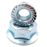 Flange nut with serrations DIN 6923 zinc plated (M4–M33), self-locking and vibration resistant