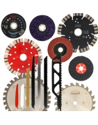 Griešanas un slīpēšanas diski, zāģu asmeņi, sadaļas attēls