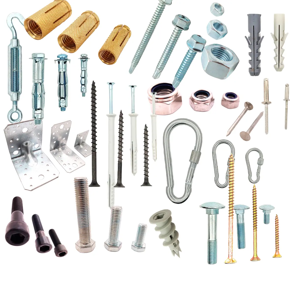 Skrūves, uzgriežņi, paplāksnes un citi stiprinājumi, sadaļas attēls